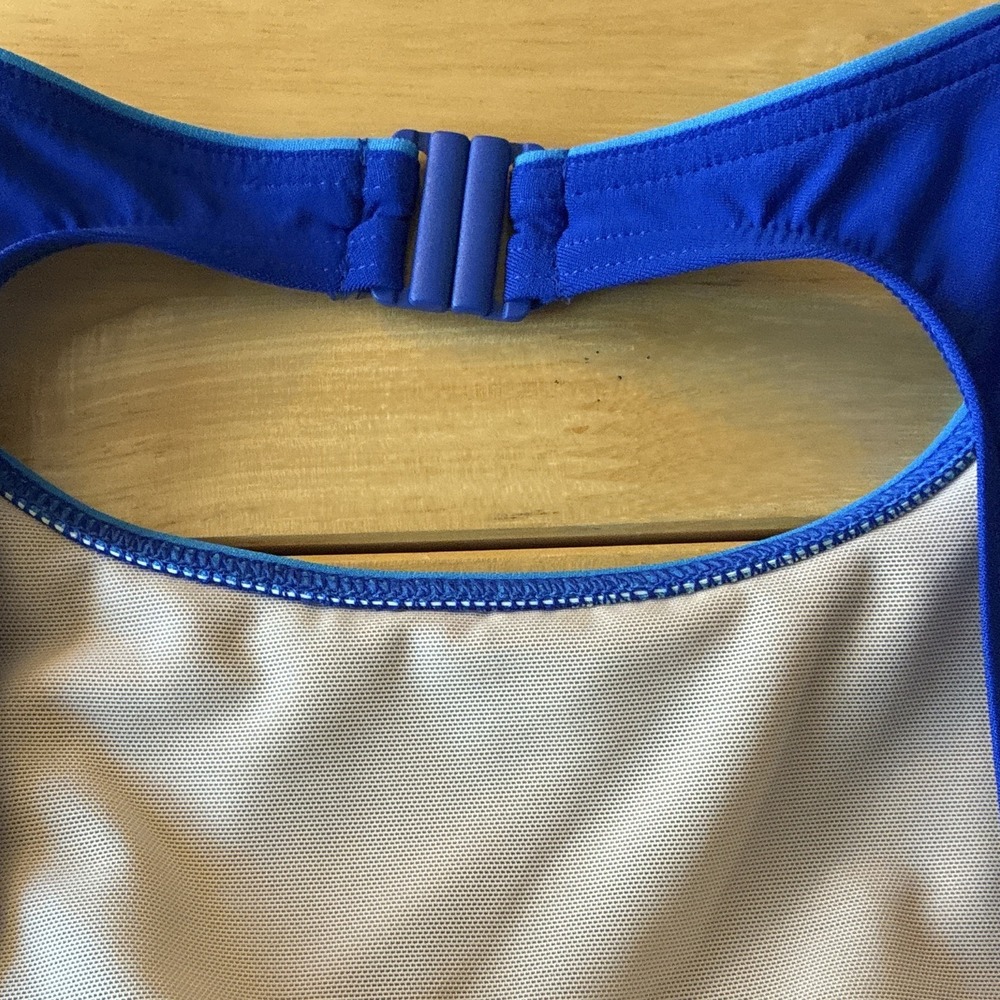 Lands' End Women's Built-In Bra One Piece Swimsuit Blue Size 16 - Picture 3 of 11
